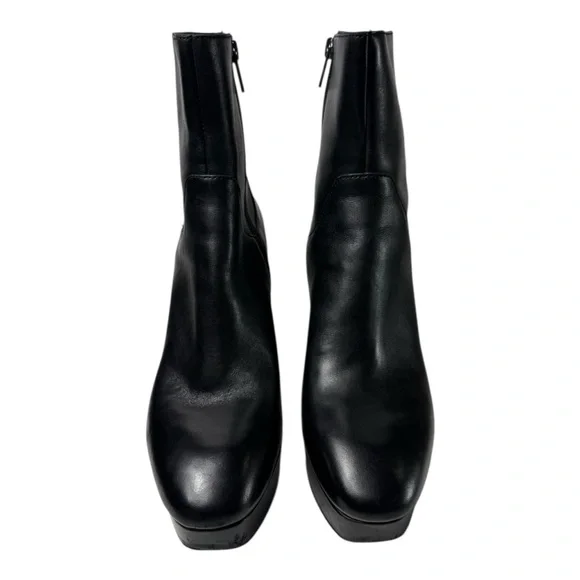 ASH Amazon Black leather platform ankle boots - Picture 2 of 7